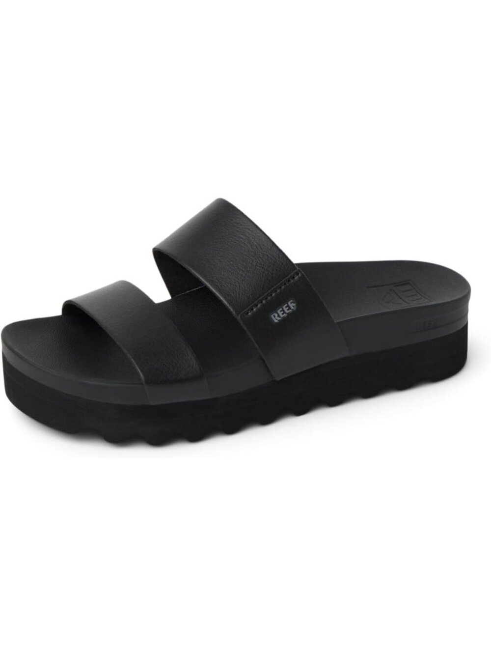 Women's Black Leather Arch Support Ultra Soft Cushion Platform Fashion Sandal